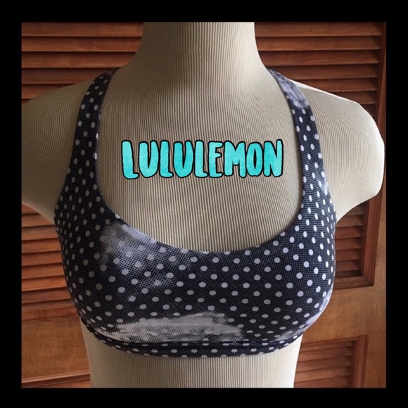 lululemon athletica Tops - ❤️FINAL❤️Lululemon sports bra, navy &white dots